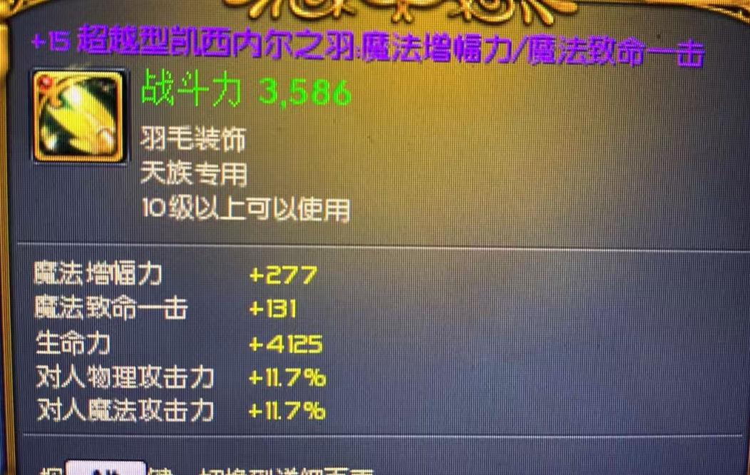 +15超越魔爆毛+15增强手镯